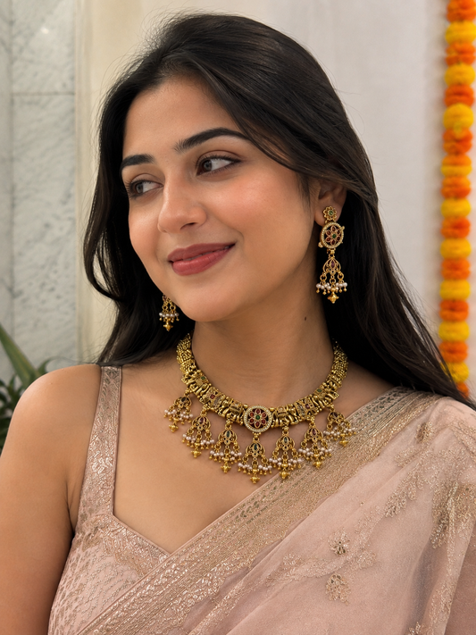 Aurea Navratna Heritage Necklace