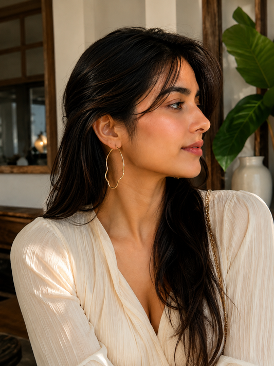 Aurea Elara Organic Hoop Earrings