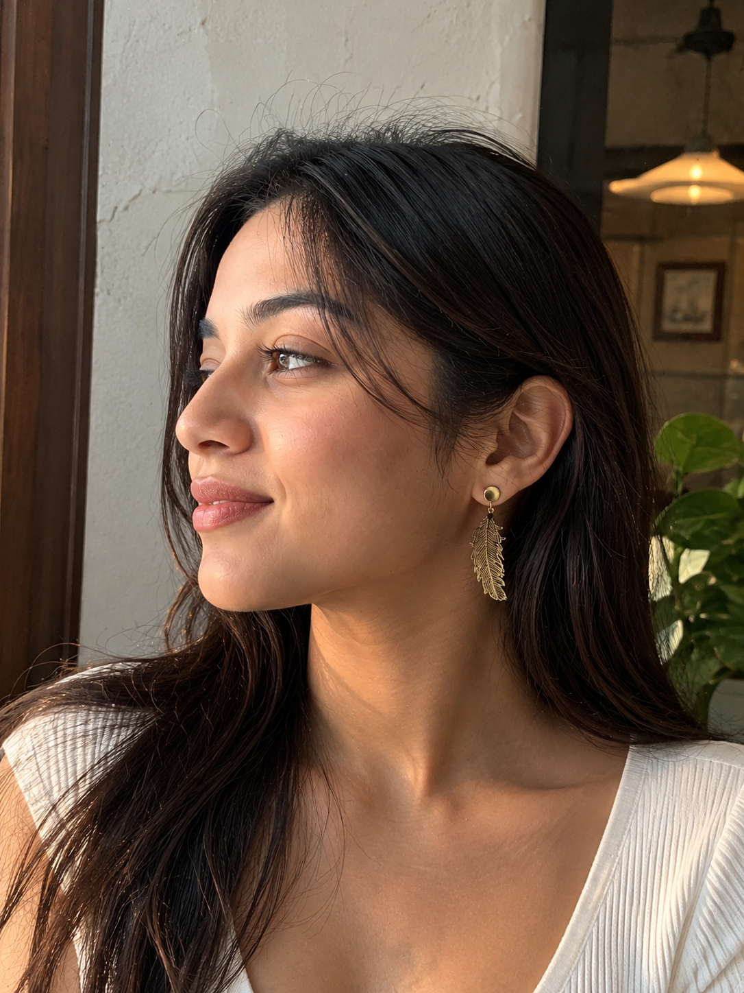 Aurea Seoul Feather Korean Earrings