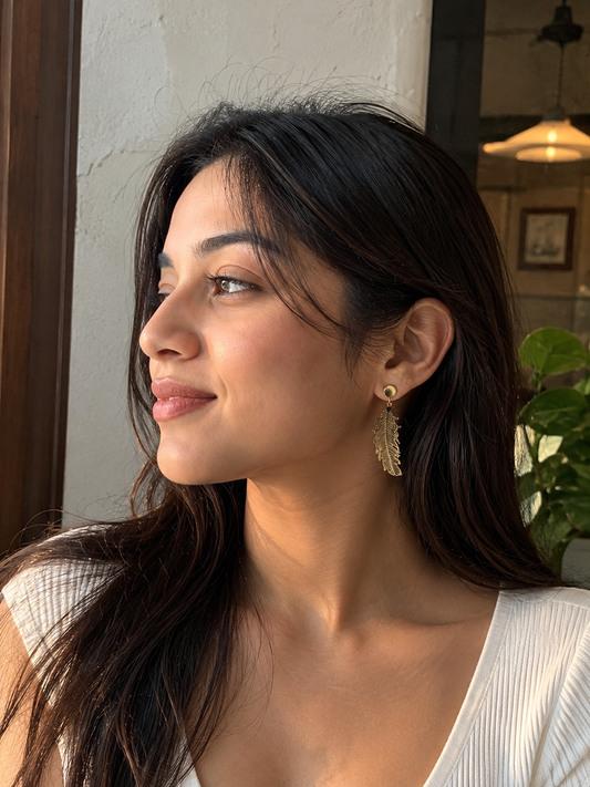 Aurea Seoul Feather Korean Earrings