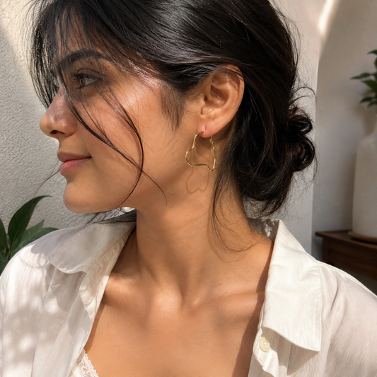 Aurea K-POP Butterfly Hoop Earrings