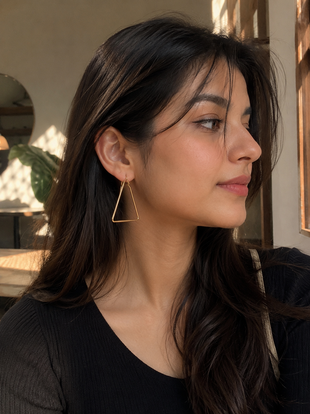 Aurea Trielle Geometric Drop Earrings