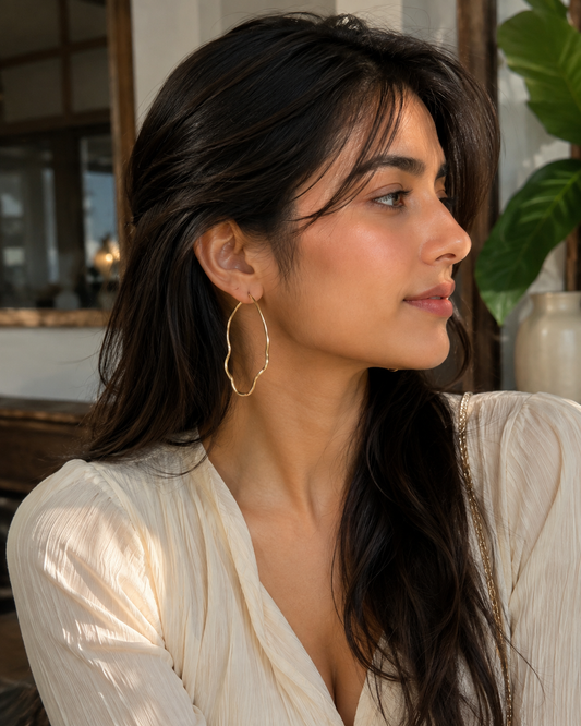 Aurea Elara Organic Hoop Earrings