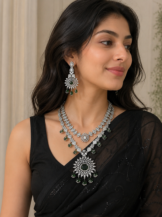Aurea Emerald Celestia AD Necklace Set