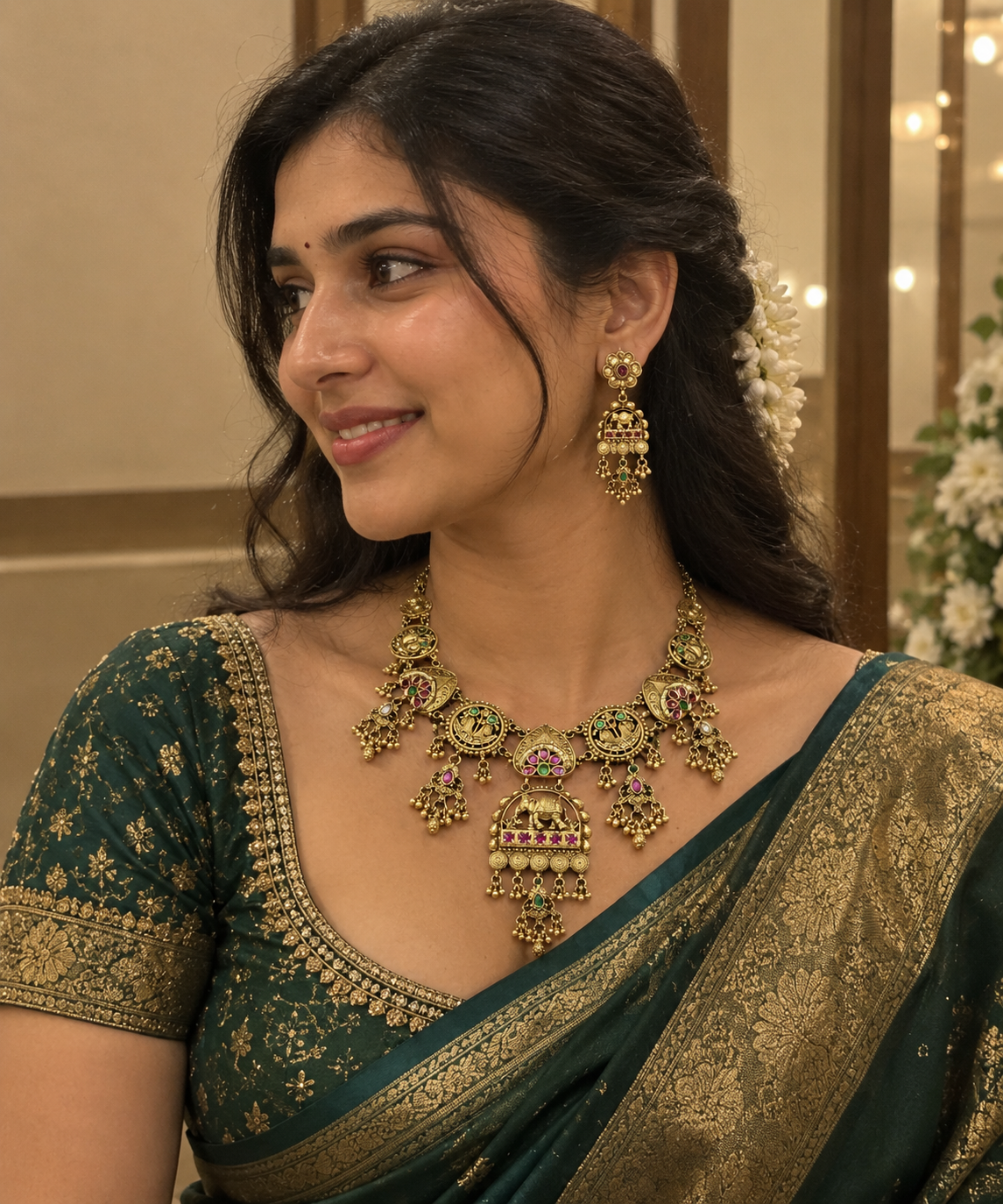 Royal Temple Antique Necklace Set
