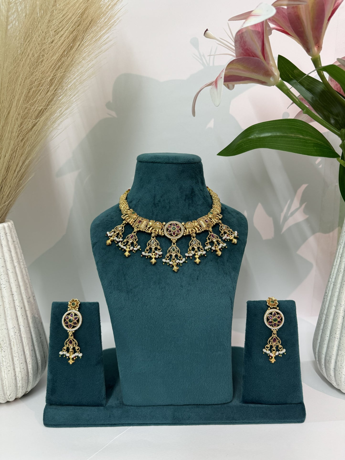 Aurea Navratna Heritage Necklace