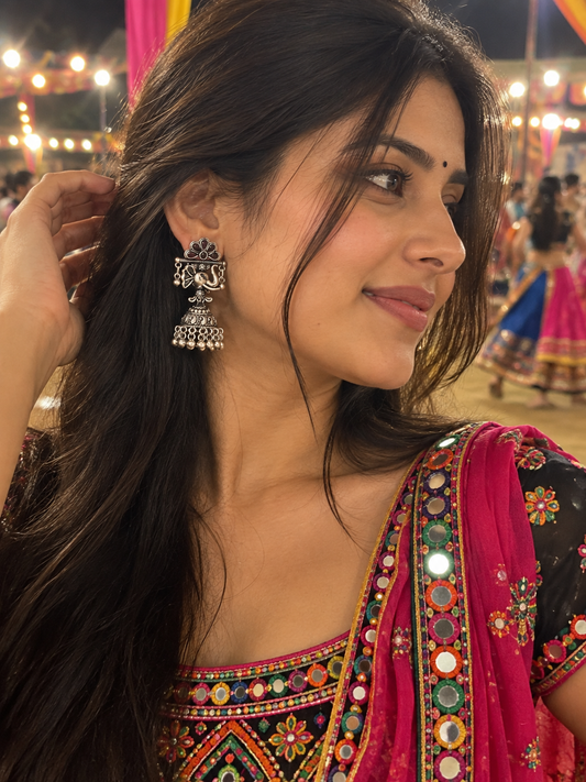 Aurea Royal Elephant Jhumka Earrings
