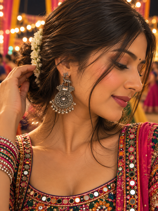 Aurea Royal Deer Mandala Earrings