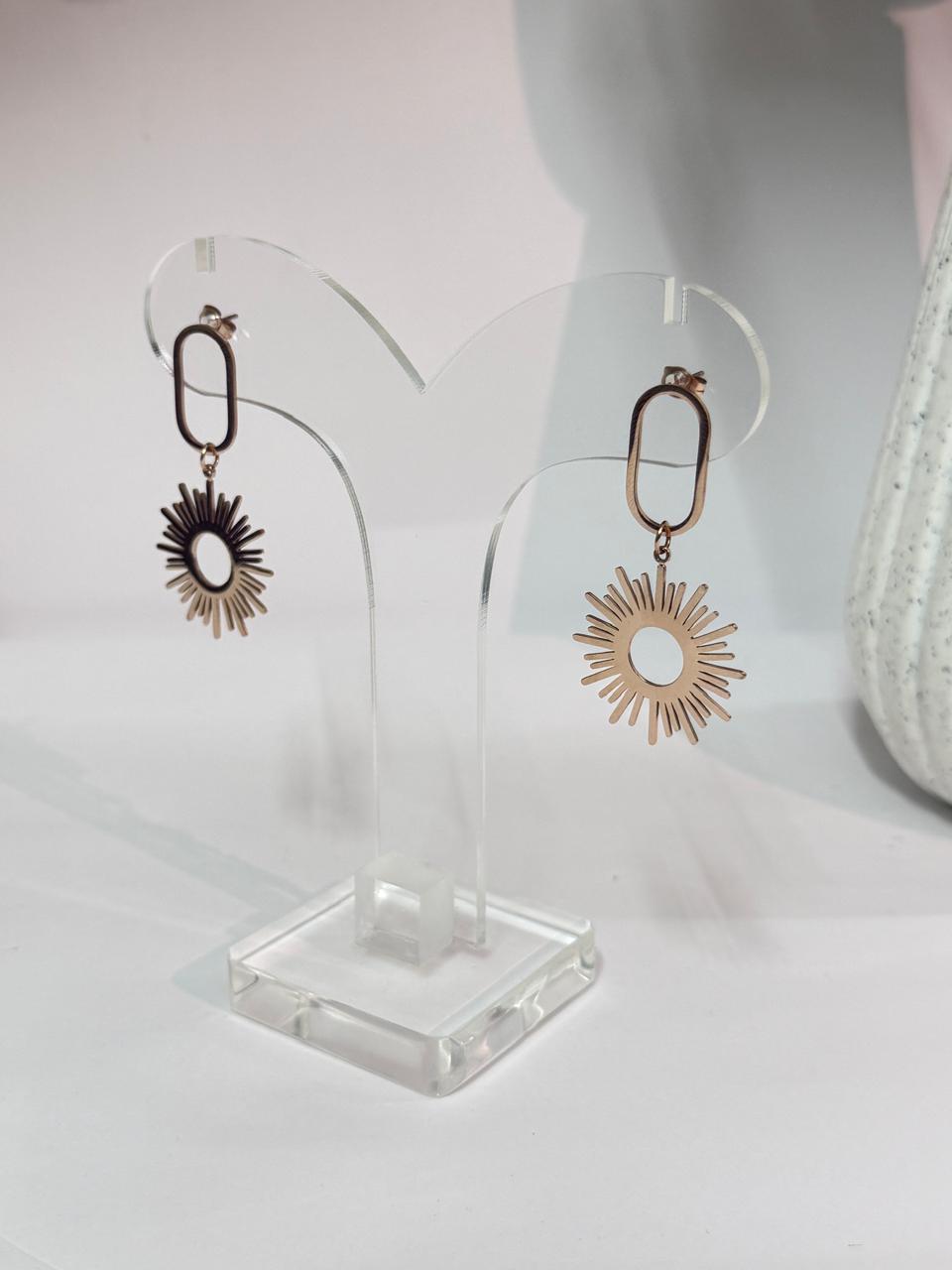 Aurea Sunburst Drop Earrings