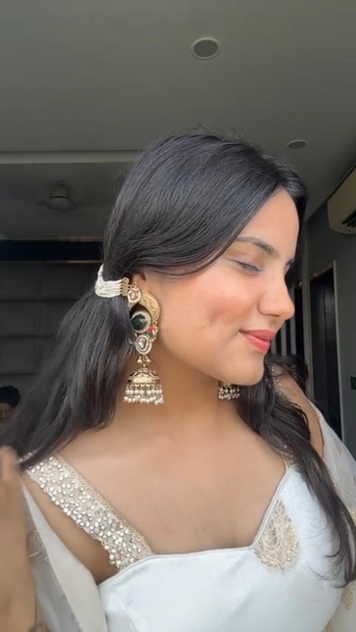 Aurea Jewel Meera Kundan Jhumka Earrings