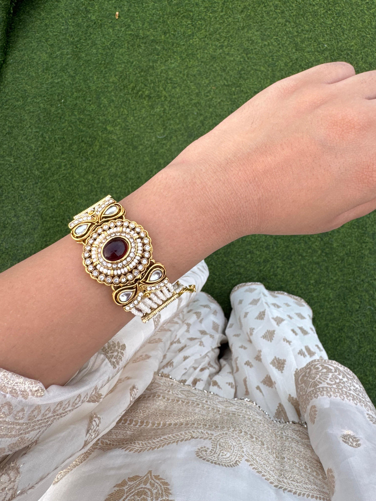 Aurea Jewel Ruby Royale Statement Bracelet