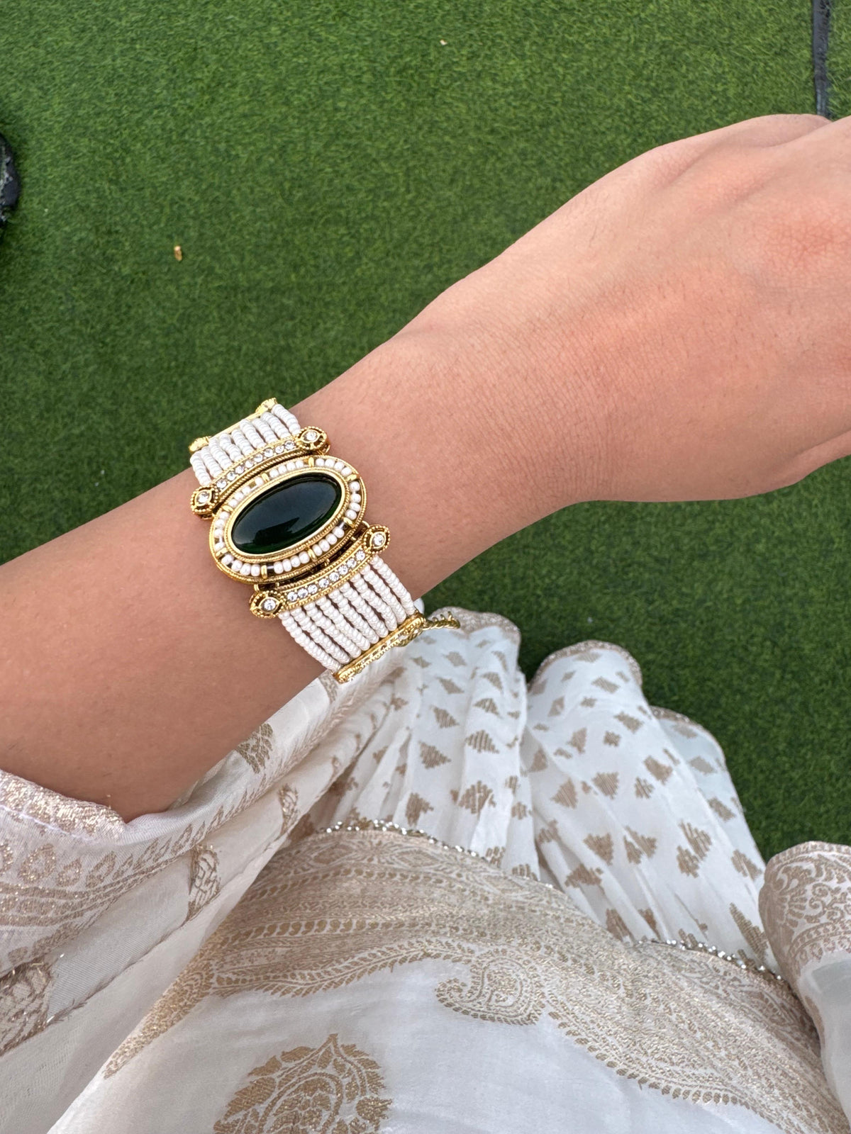 Aurea Jewel Noir Pearl Statement Bracelet